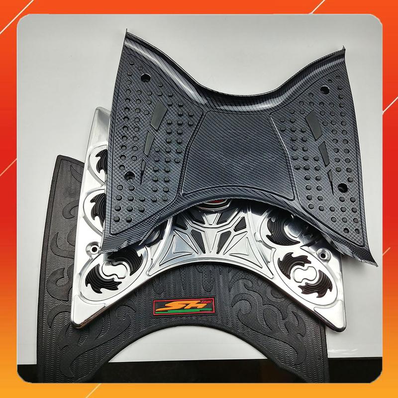 Thảm lót để chân xe Sh nam năm 2017 2018 2019 bản 125 150 tấm trải sàn gác chân trước Cao su Inox Carbon
