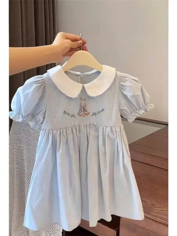 OH OH KIDS -04- VÁY KẺ CỘC TAY MÙA HÈ CAO CẤP DÀNH CHO CÁC BÉ GÁI 4