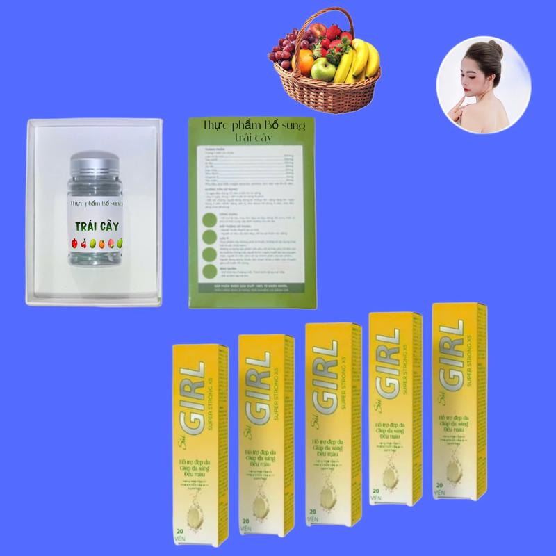 [ Combo Kết hợp ] Viên Uống Trái Cây TMTH bổ sung vitamin trái cây  + 5 tuýp sủi bản vàng PHIÊN BẢN MỚI  thực phẩm chăm sóc sắc đẹp 3
