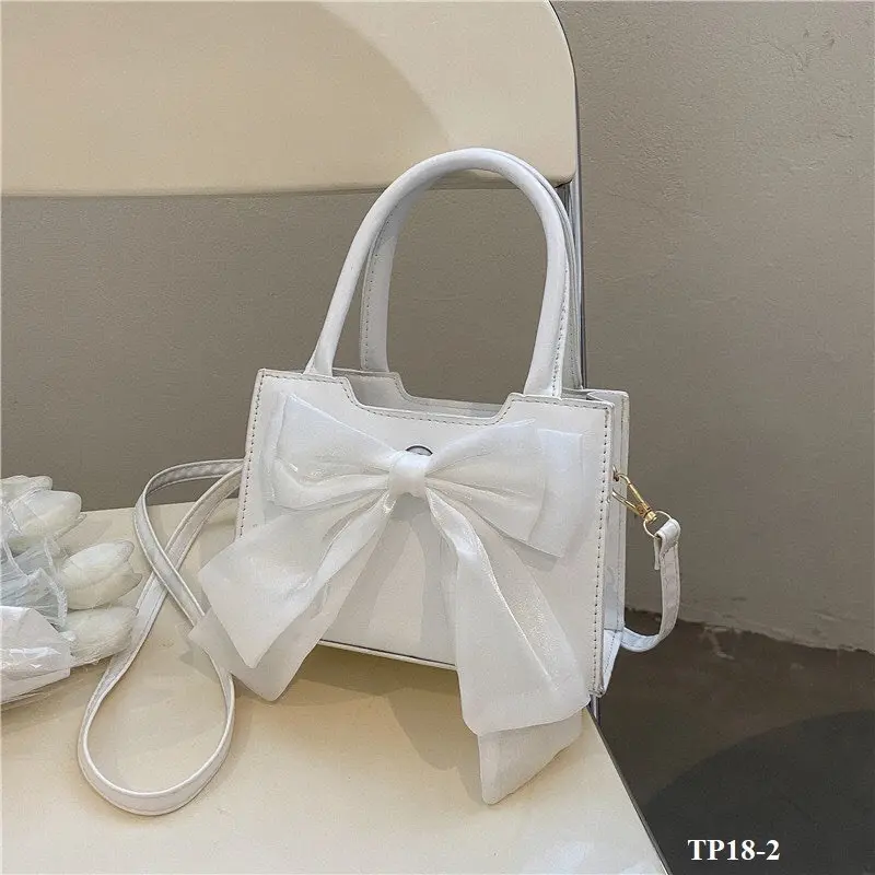 Túi xách nữ đeo chéo 2 quai đính Nơ dáng vuông giá rẻ_ TDC240 Nhung Bag Da tuidung dienthoai