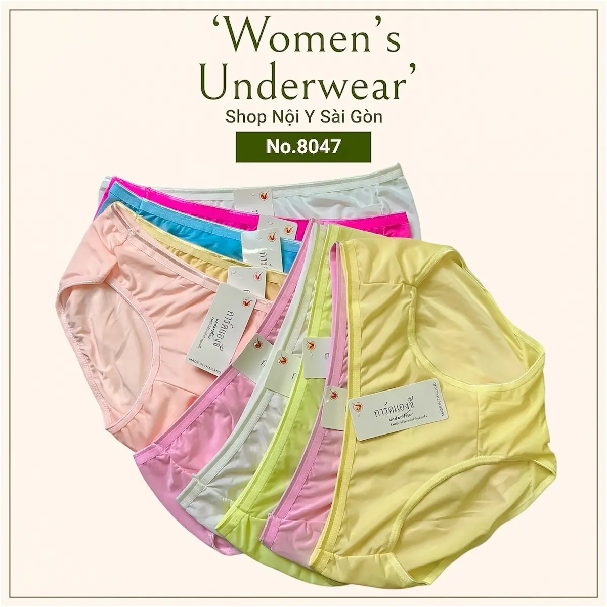 Set 10 Quần Lót Nữ Chất Vải Thun Lạnh Cao Cấp Mềm Mịn Co Giãn Thoáng Mát Đủ Size 45-90Kg. Women