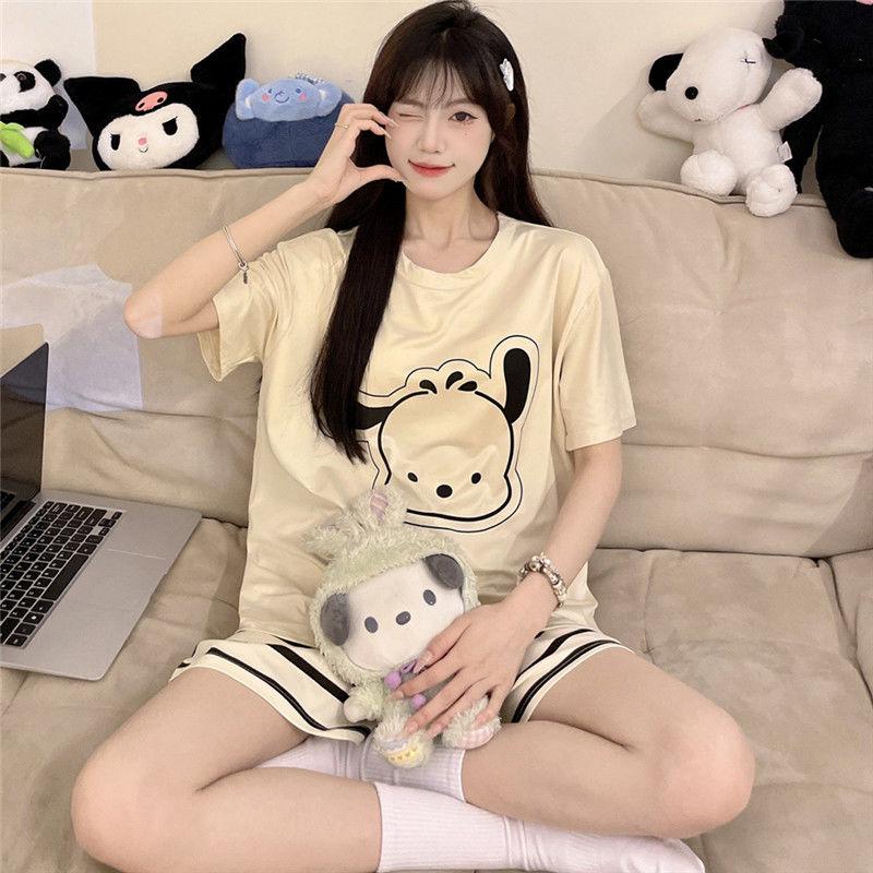 Đồ Ngủ Mùa Hè Cho Nữ, ngắn Tay, Quần Đùi, Ngoại Cỡ, Dáng Rộng Vừa Vặn, Thích Hợp Mặc Hàng Ngày, Bộ Đồ Mặc Nhà, Hàng Mới Về Năm 2025, Bán Chạy Tại Cửa Hàng 3