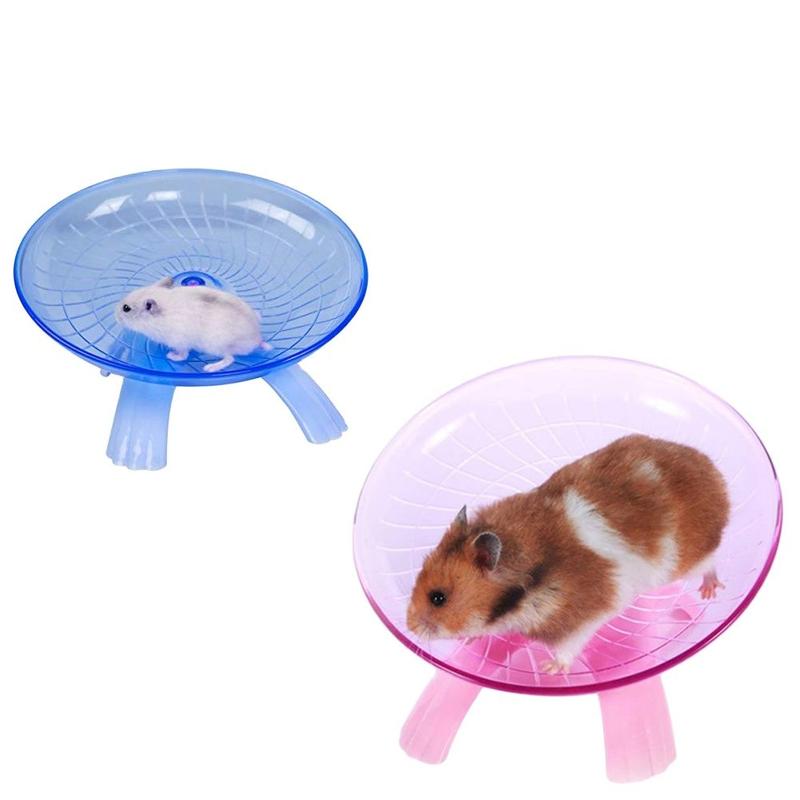 Pet Hamster Flying Saucer Exercise Squirrel Wheel Hamster Mouse Running Disc Rat Toys Cage Small Animal Hamster Accessories 5