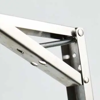 Taffware Bracket Engsel Siku Lipat Stainless Steel Folding Max Load 65kg Bracket Engsel Siku Meja Lipat Dinding 14 Inch 2 PCS Engsel Siku Rak Meja Lipat Dinding Engsel Ambalan Stainless Steel - JM007 3