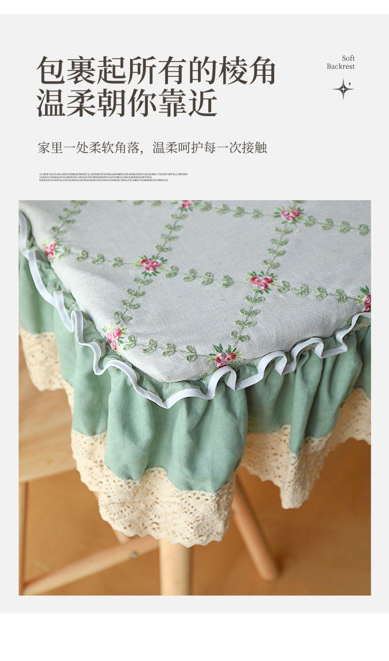 Product Introduction of 2025 New Pastoral Style Green Embroidery Tablecloth Cover Household Antifouling Heat Insulation Wear-Resistant Living Room Dining Tablecloth Coffee Table Cloth 4