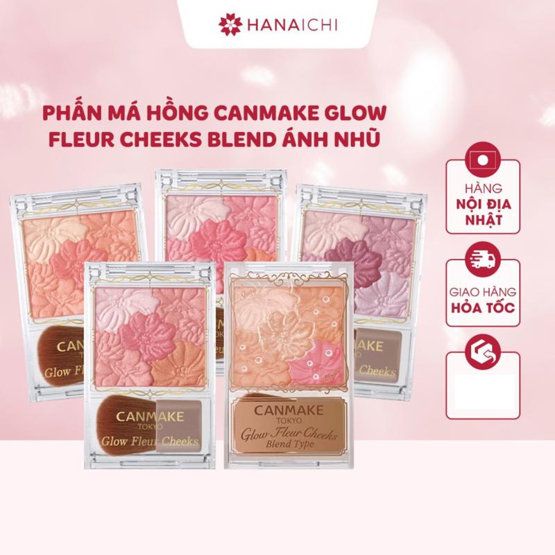 Phấn má hồng ánh nhũ Canmake Glow Fleur Cheeks Blend 6.3G - Nội địa Nhật Cosmetic Nữ Women