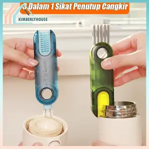 Sikat Multifungsi Pembersih Botol 3 in 1 D95 Cleaning Bottle Brush 360/Sikat Botol Susu Bayi/Cetakan Es Batu Biru