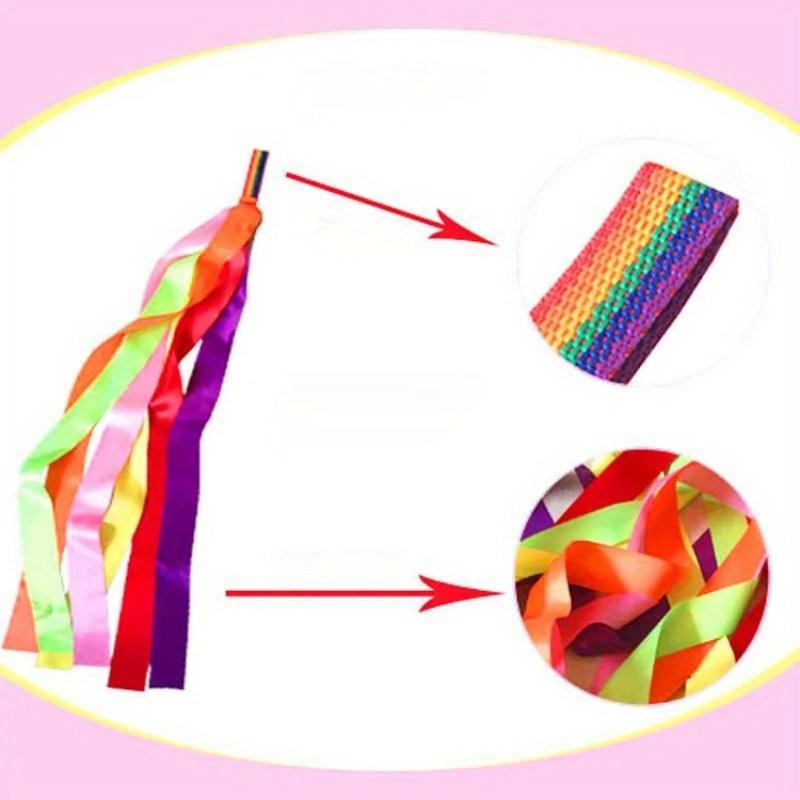 Product Introduction of Colorful Gymnastics Ribbon, 2 Counts/set Handheld Dance Ribbon, Dance Streamer, Gymnastics Supplies for Home School Dormitory Outdoor 2