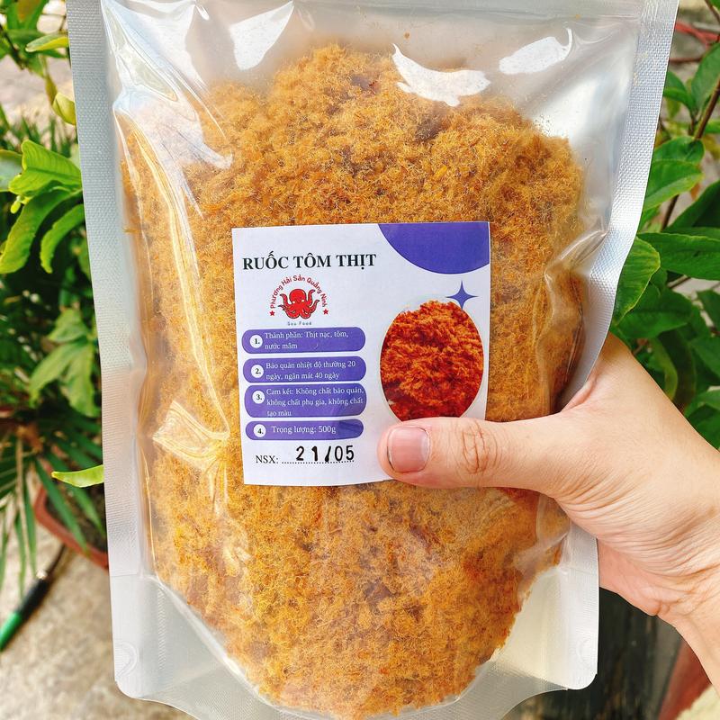 Ruốc tôm thịt Quảng Ninh 500g túi zip hút chân không