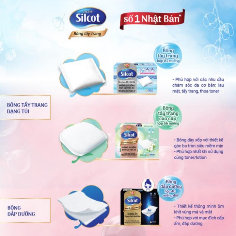 Bông Tẩy Trang Silcot 82 Miếng/Hộp 4