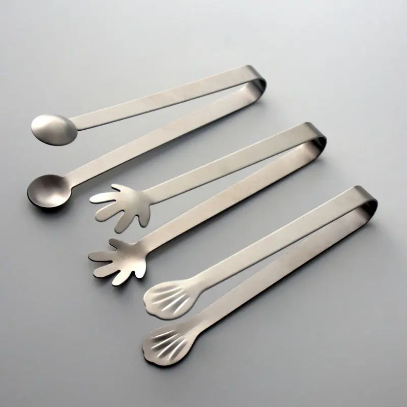 Wind Same Style Small Palm Snack Cute Potato Chips Non-slip Ice Clip Stainless Steel Mini Food Kitchen Sugar Cube Clip