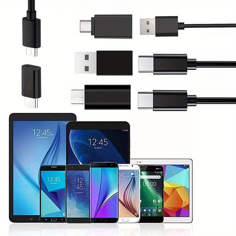 Product Introduction of 4pcs USB to USB C Adapter, USB C to USB 3.0 OTG, Micro USB to USB C - Compatible with For MacBook Pro, For SamSung For Galaxy, Smartphones, Laptops, In-Car Use & More 6