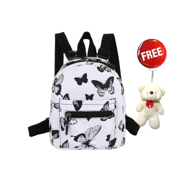Tas Ransel Cewek Mini tas ransel lucu motip kupu2 dan sapi tas sekolah dan ngaji Fashion 4