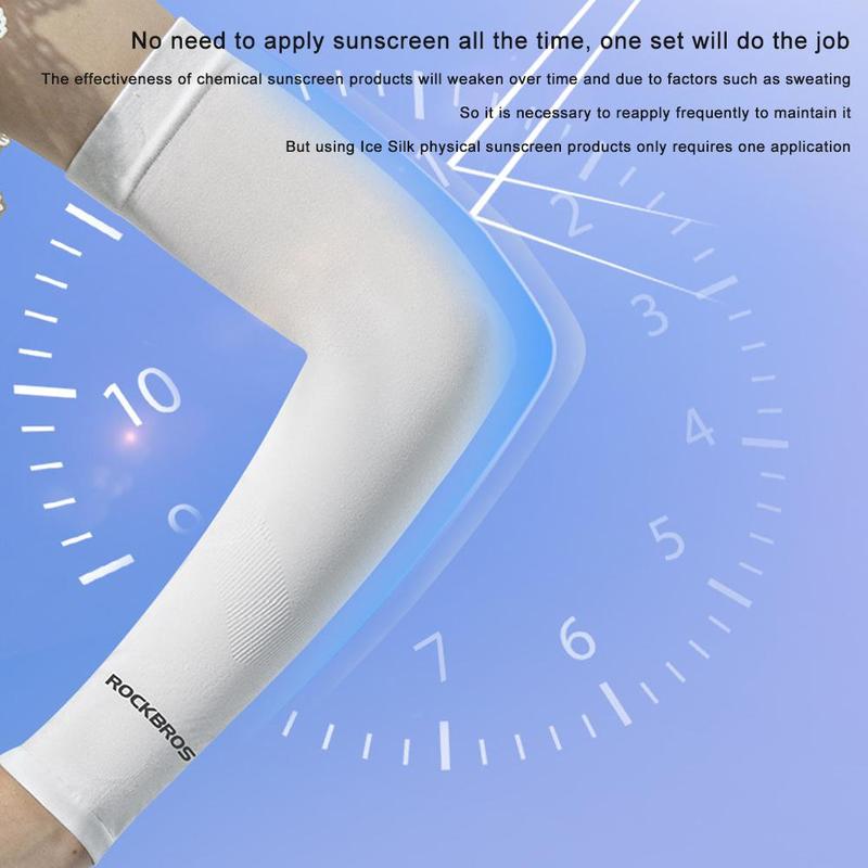 Product Introduction of Tay Áo Cánh Tay Lụa Lạnh 1 Cặp, Chống Nắng, Thoáng Khí, Nhanh Khô, Thích Hợp Cho Các Môn Thể Thao Ngoài Trời Và Đạp Xe, Che Cánh Tay, Dành Cho Nam Và Nữ 28