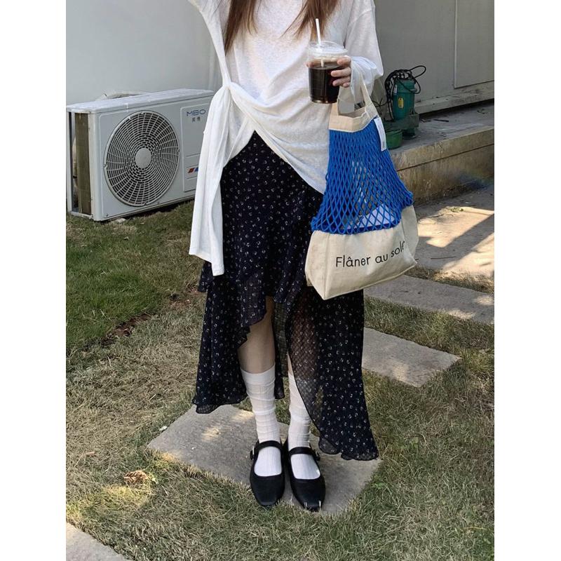 CHAN BIGSIZE 55-85kg Chân váy hoa nhí dáng dài phong cách ullzzang bigsize