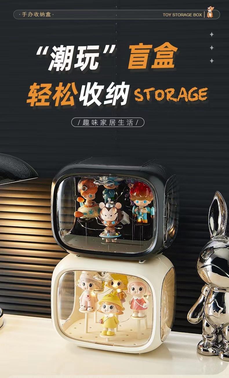 Product Introduction of Blind Box Figurine Storage Box with Light Desktop Display Stand Acrylic Cartoon Plastic Space Capsule 0