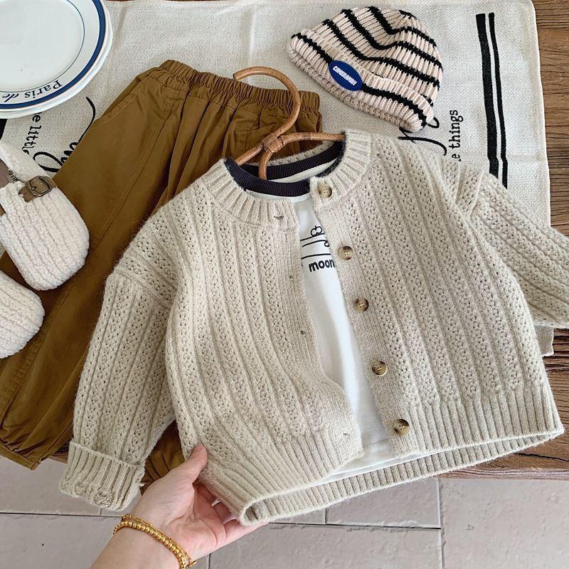 Product Introduction of Quần Áo Mùa Thu Cho Trẻ Em, Áo Khoác Len, Áo Len Bé Trai, Áo Len Cardigan, Áo Phong Cách Phương Tây Mùa Xuân Và Mùa Thu Cho Bé Gái, Áo Khoác Be 9