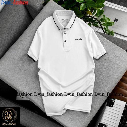Áo thun nam trụ (SPORTS) , áo thun nam cổ trụ chất thun poly lạnh co giản 2 chiều có size đại Dvin_fashion 1
