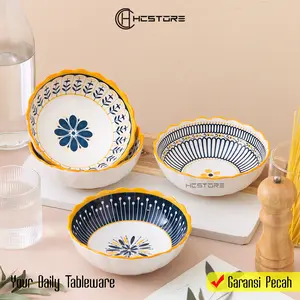 HCSTORE MANGKUK BAKSO & MANGKOK NASI KERAMIK MODEL EROPA UKURAN 12.5 CM - 16 CM