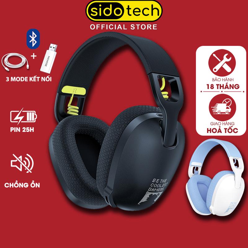 Tai nghe chụp tai bluetooth SIDOTECH B2 Pro không dây 3 mode kết nối gaming bt5.4 âm thanh super bass hifi không độ trễ
