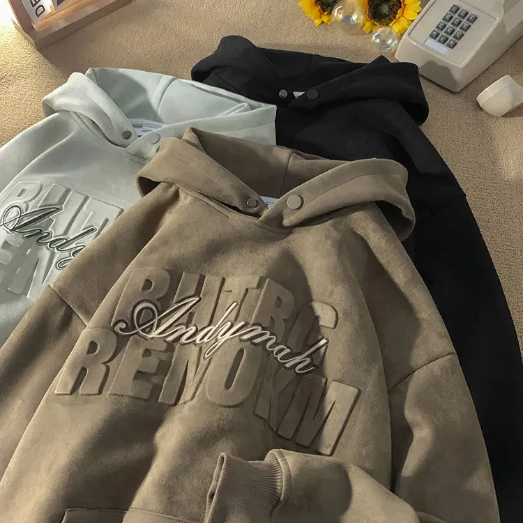 Áo Hoodie Nặng, Dành Cho Nam Giới, Thương Hiệu Hợp Xu Hướng Có Mũ Trùm Đầu, Thích Hợp Cho Mùa Thu Và Mùa Đông, Thanh Thiếu Niên Và Học Sinh Trung Học, Phong Cách Cổ Điển Mỹ, Hàng Mới Về 2023, Áo Có Mũ Trùm Đầu