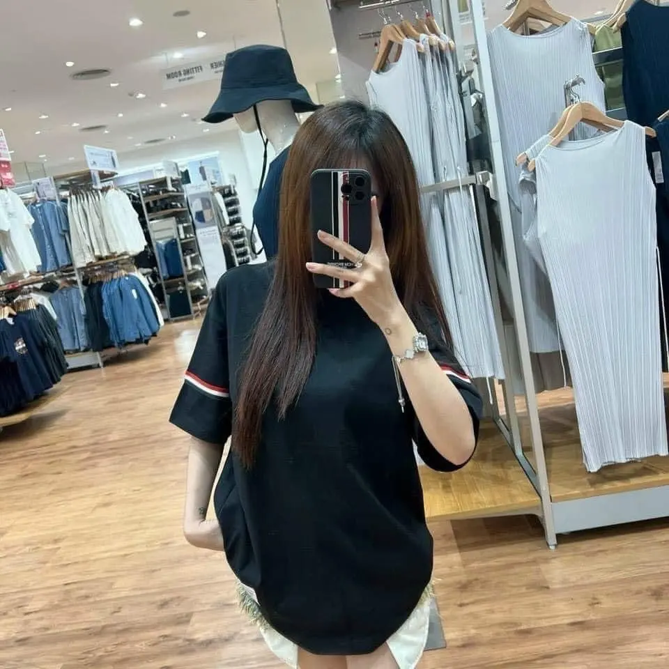 ￼Áo phông Thom phối tay basic siêu cao cấp boy phố trẻ trung