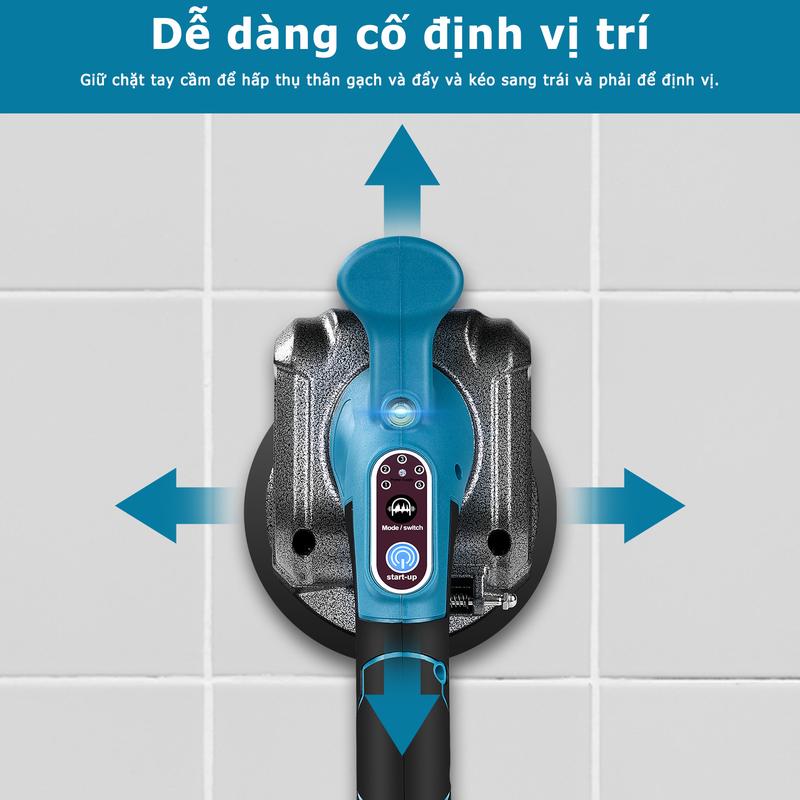 Product Introduction of Máy rung lát gạch Victool,máy rung ốp lát gạch cầm tay không dây,máy rung hít gạch 13500R/MIN - lực hút 100KG 24