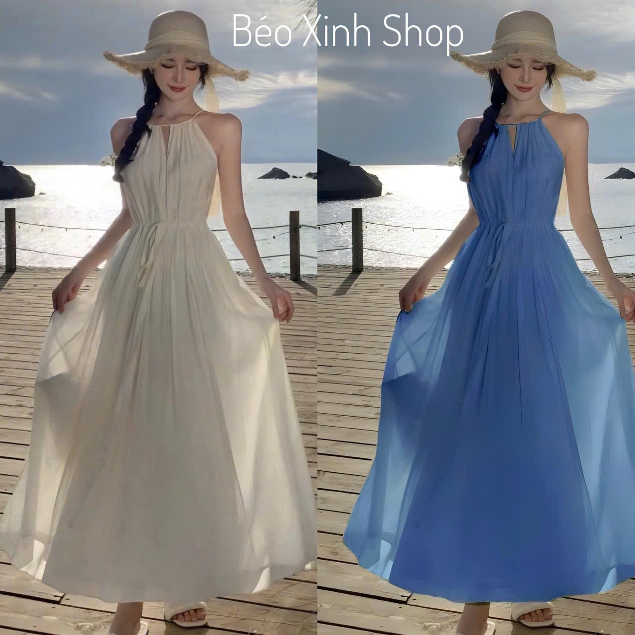 Thời Trang Bigsize Váy Đi Biển Mùa Hè Vải Vải Tơ Vôn 2 lớp Cao Cấp Thanh Lịch Bigsize Từ 40-95kg Nữ Dress Women - A.1496