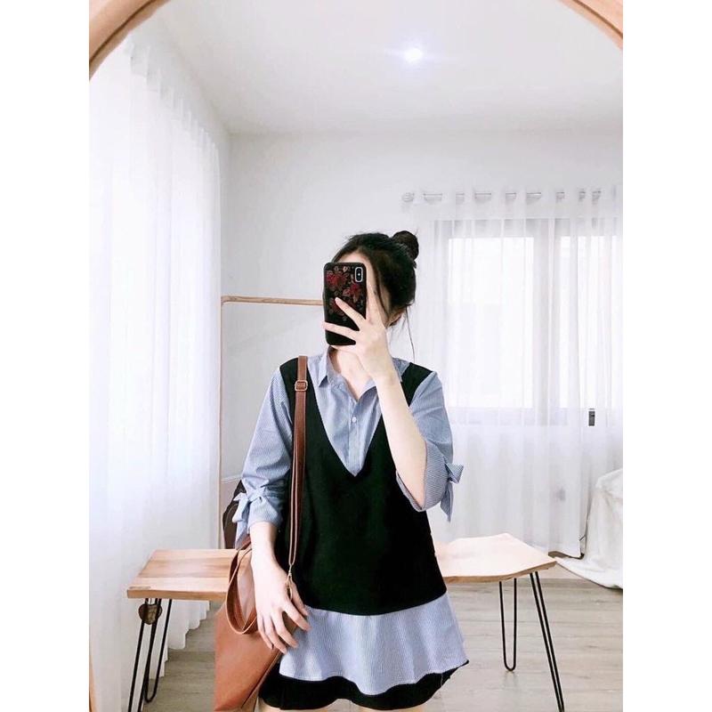 Áo bầu sơ mi công sở đẹp thời trang