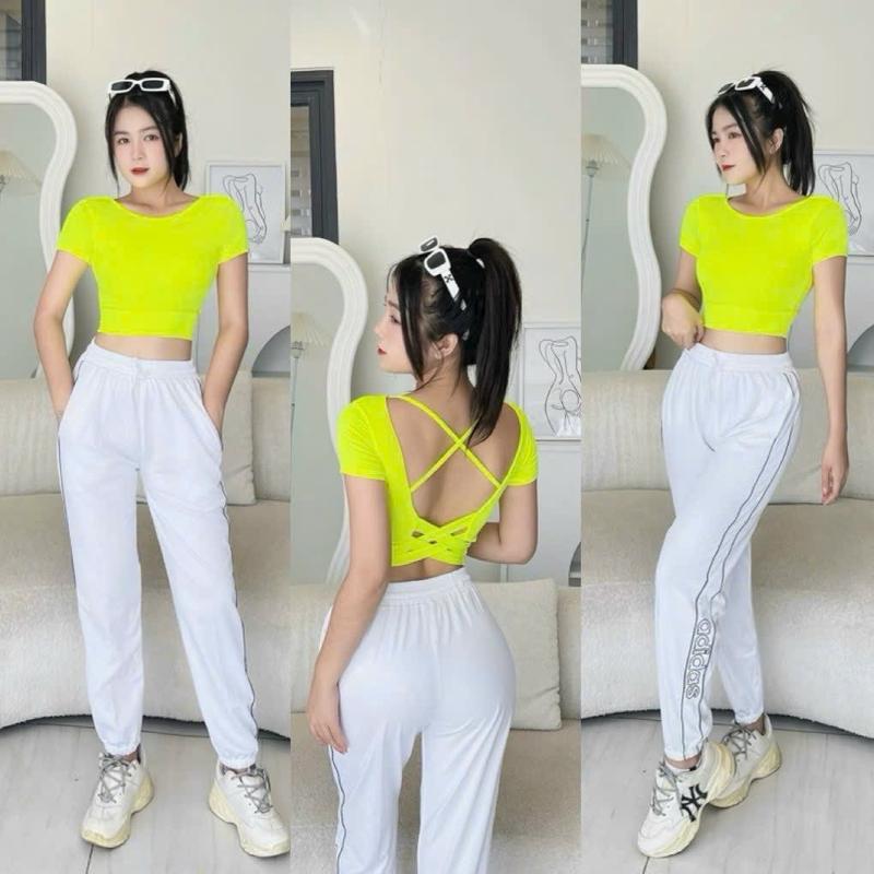 (CÓ BIGSIZE 90KG) Áo croptop dây chéo kèm mút ngực chất thun poly co dãn 4 chiều nhiều màu