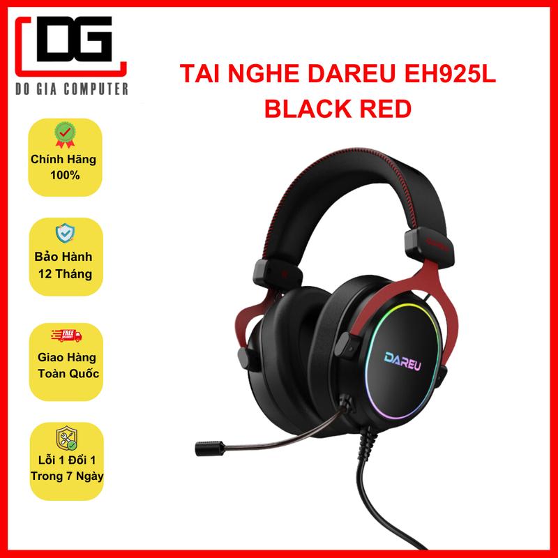  Tai Nghe DAREU EH925L BLACK RED - KẾT NỐI USB 2.0 - BẢO HÀNH 12 THÁNG Earphone Headphone 