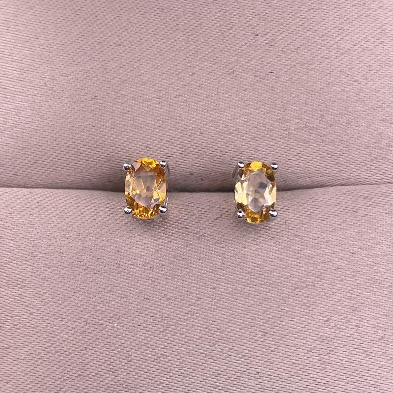 Product Introduction of Amethyst Garnet Citrine Blue Topaz Peridot Earrings S925 Silver Inlaid Classic Women's Earrings 12