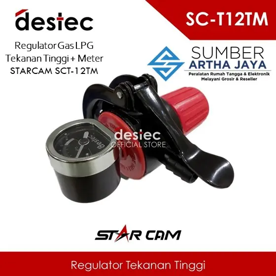 STARCAM SC-T12TM Regulator Gas Tekanan Tinggi dengan Meteran