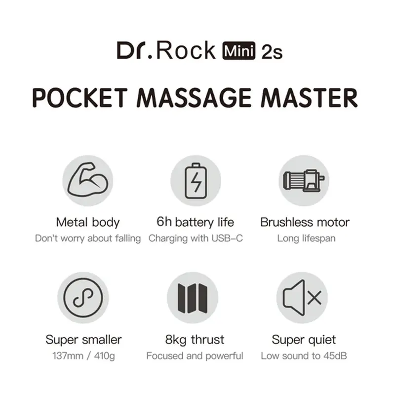 [COD] Dr. Rock Mini 2s Portable Massage Gun / Alat Pijat Elektrik 5