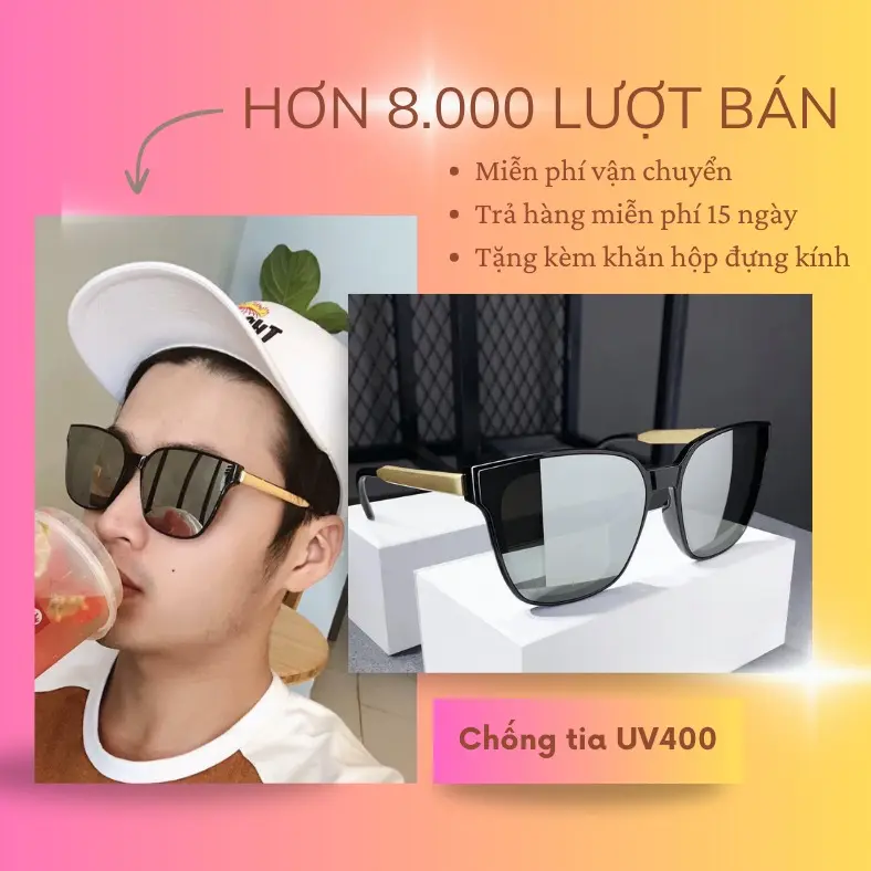 【BÁN CHẠY】Kính mát, mắt kính chống nắng cho nam nữ A13 tráng gương ngăn tia UV400 phù hợp cho cả nam và nữ