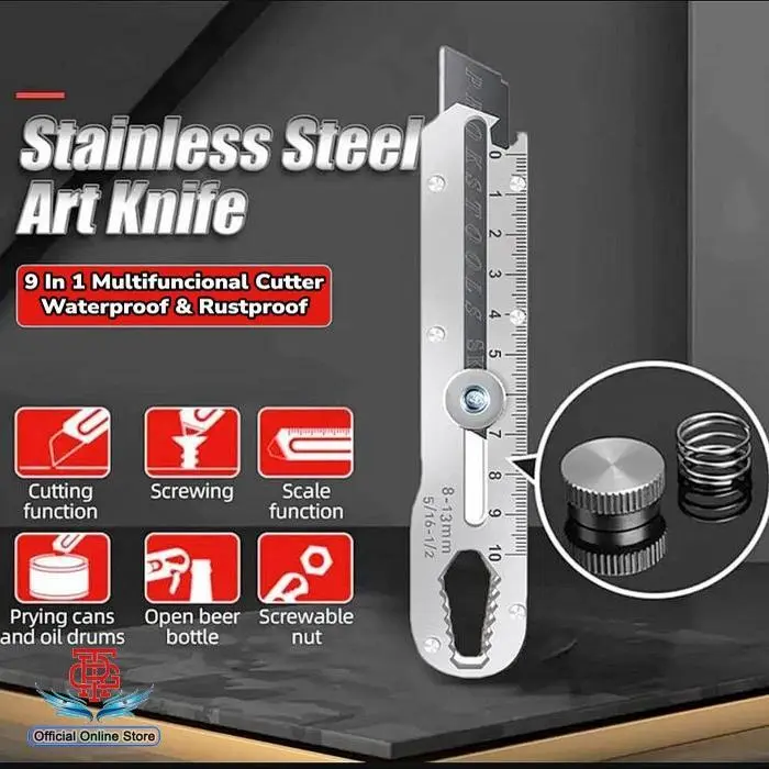 9 In 1 Cutter Karter Carter Stainless Besar Penggaris Besi 1 - Shop ...