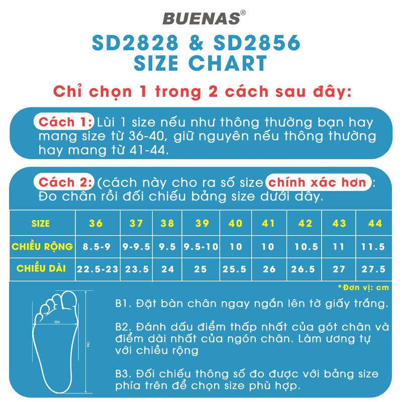 Product Introduction of Sandal Buenas 2828 nam nữ đế cao 3cm nhẹ êm - dép quai hậu quai chéo đi học, đi làm, đi chơi 21