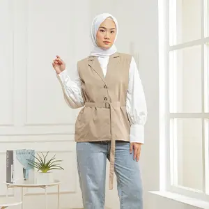 Sekido – Reina Short Outer Atasan Wanita Cantik Bahan Canvas Warna Coklat dan Abu Nyaman dan Cantik