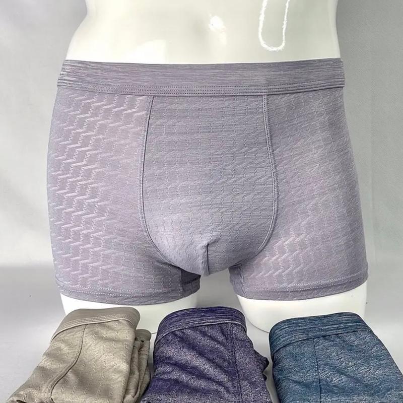 Bộ 5 quần lót nam đùi muối tiêu QCC Menswear sịp boxer thun Quần Boxer Nhung - Chất liệu đúc su, size XL, 2XL, 3XL lot 0