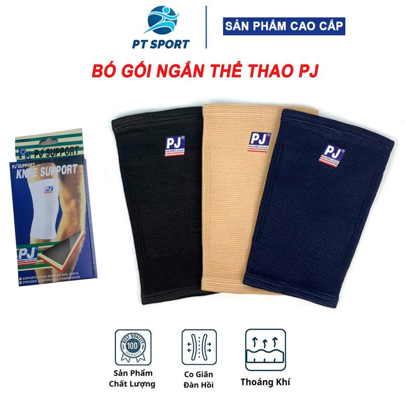 Bó Gối Thể Thao Ngắn PJ601 | Dày Dặn Co Giãn Tốt, Phù Hợp Cho Môn Bóng Chuyền, Cầu Lông, Chạy Bộ, Đá Bóng, Tập GYM Sport Nam Tập Thể Dục Bi Phụ Kiện Cotton