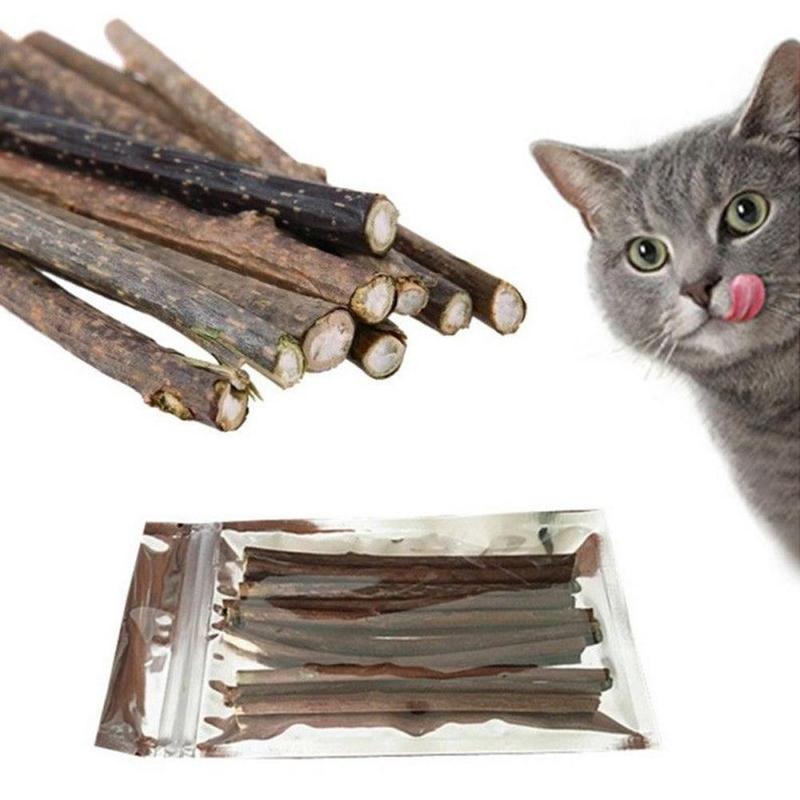 Product Introduction of 10-Pack Of Pure Natural Wood Polygonum Sticks, 10 Cat Sticks, Excitement Cat Scratching Sticks X5R1 15