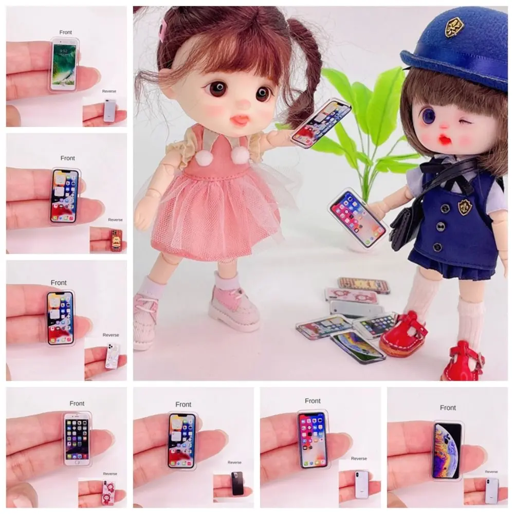 Cute 1:12 1:12 Miniature Phone BJD Phone Decoration Dollhouse Mobile Phone Model Miniature Dollhouse Doll House Miniature Things Girl/Kids