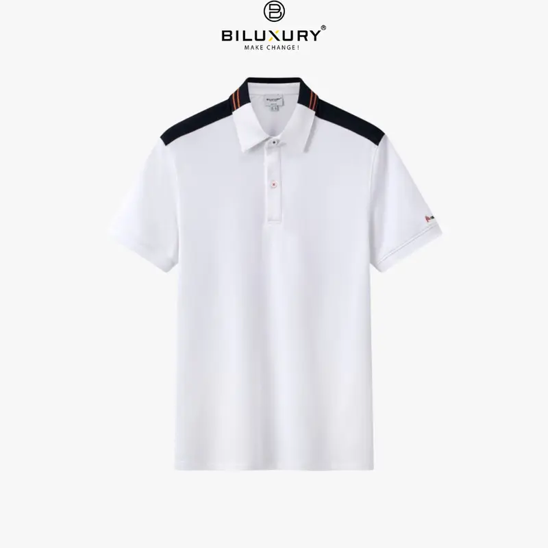 Áo Polo Biluxury Cao Cấp Vải Recycle Thân Thiện Với Da 8APCT432TRK Form Body Fit Ôm Vừa Người Menswear Nam Có Cổ Tay Ngắn Shirt 5