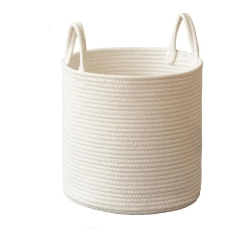 Woven Storage Basket, 1 Count Multifunctional Storage Basket with Handle, Home Organizer for Living Room & Bathroom 7
