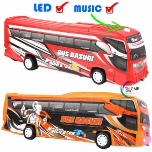 MAINAN ANAK MOBIL BUS BASURI TELOLET MUSIK LAMPU LED BP19 MOBILAN BIS WISATA ANGKUTAN Menggunakan Baterai