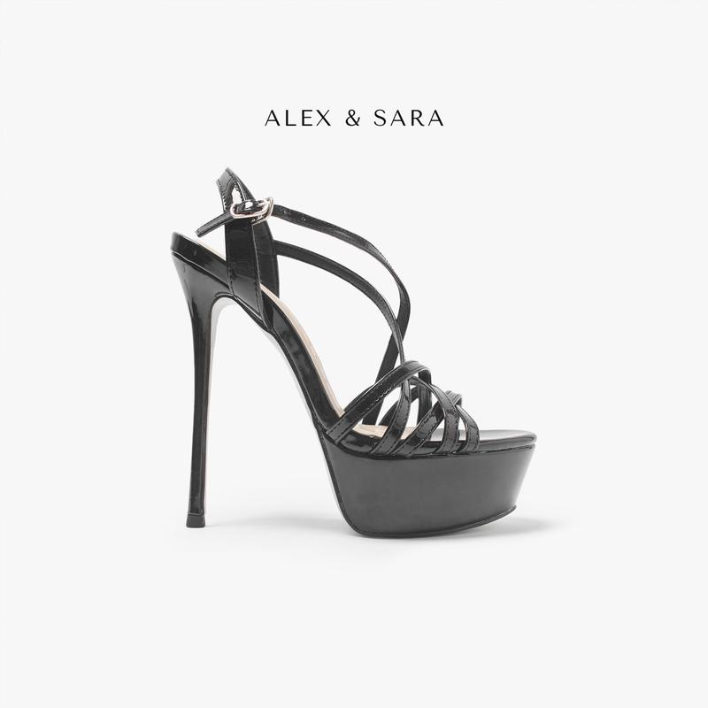 AL452- Giày đúp dây đan chéo đi tiệc sự kiện sang chảnh Alex Sara cao gót nữ