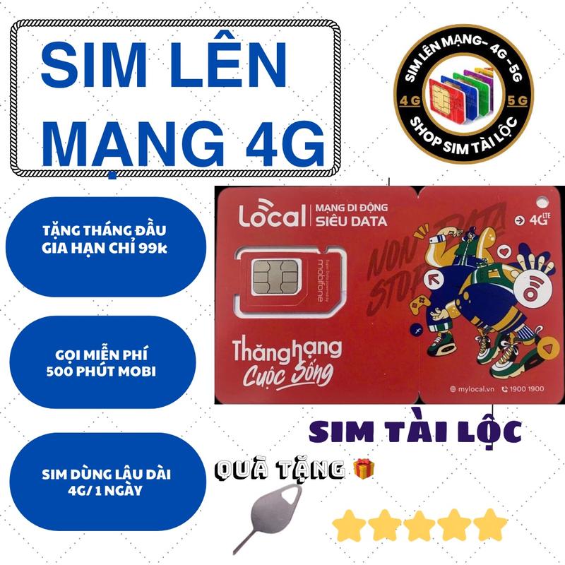 Product Introduction of SIM MOBI LOCAL,4G TỐC ĐỘ CAO/NGAY,MP 500 PHÚT GỌI MOBI,(179K) MIỄN PHÍ THÁNG ĐẦU, GIA HẠN 99k - SIM TÀI LỘC 0