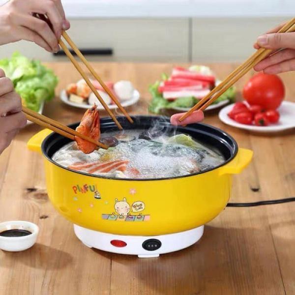 COD Nồi Lẩu Điện Đa Năng size 28cm - lẩu điện đa năng inox nắp kính
