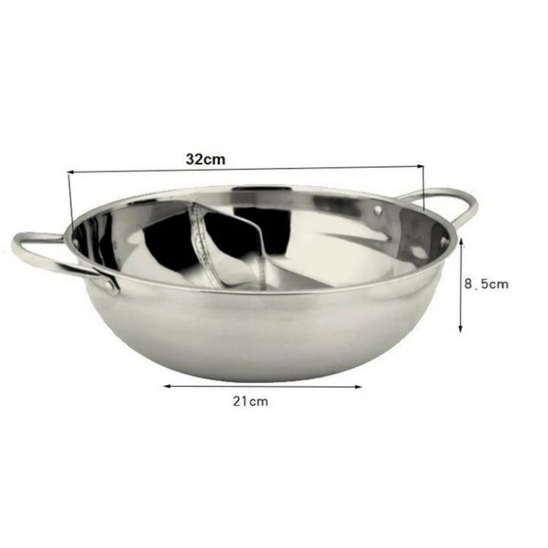 Product Introduction of Nồi lẩu inox 2 ngăn nắp kính SZ: 30CM và 32CM 1