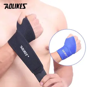 (COD) AOLIKES 7937 Wristband Hand Wrap Wrist - Pelindung Pergelangan Lengan - Gelang Olahraga - Alat Pelindung Gym Pelindung Pergelangan Tangan Terkilir Abu